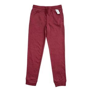 Old Navy Kids NWT Maroon Fleece Jogger Sweatpants Red Size L 10-12 Boys Girls